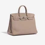 Pre-owned Hermès bag Birkin 40 Clemence Gris Tourterelle Grey Side Front | Sell your designer bag on Saclab.com