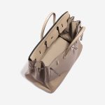 Pre-owned Hermès bag Birkin 40 Clemence Gris Tourterelle Grey Inside | Sell your designer bag on Saclab.com