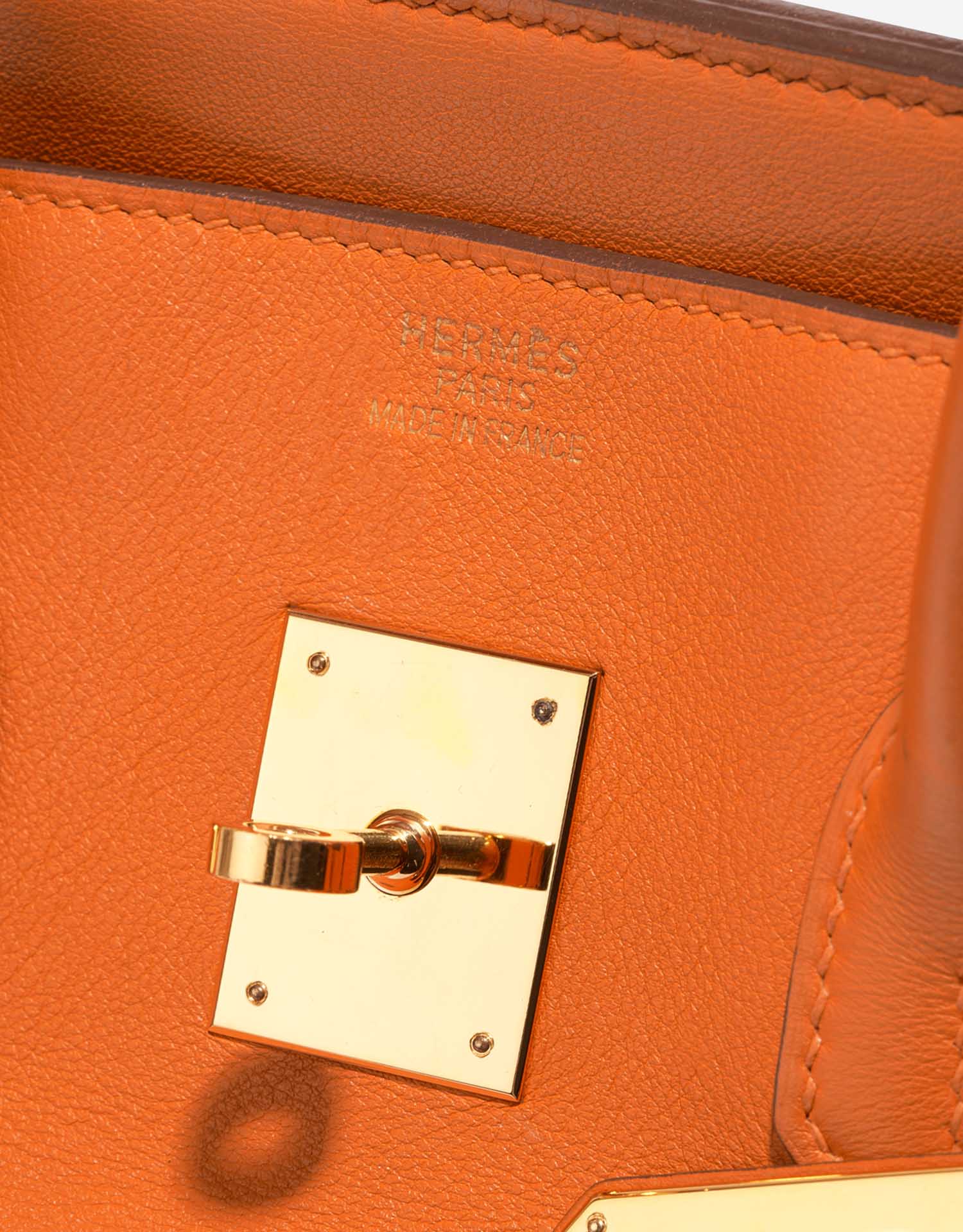 Pre-owned Hermès bag Birkin 35 Swift Orange H Orange Logo | Sell your designer bag on Saclab.com