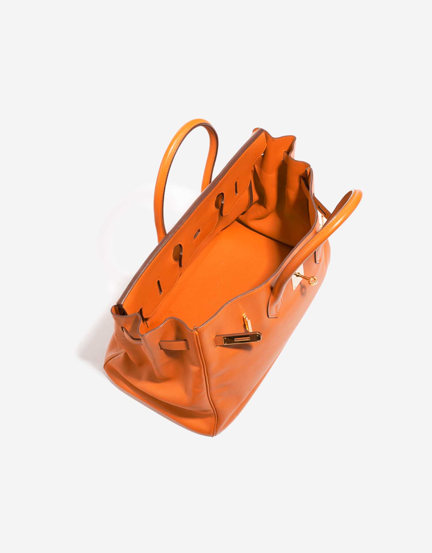 Pre-owned Hermès bag Birkin 35 Swift Orange H Orange Inside | Sell your designer bag on Saclab.com