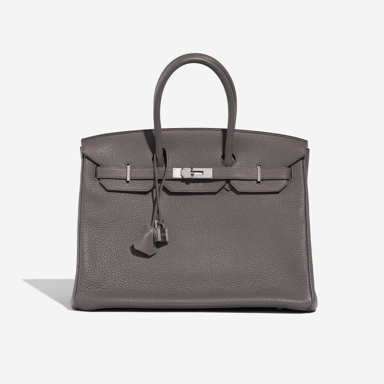 Pre-owned Hermès Tasche Birkin 35 Togo Etain Grey Front | Verkaufen Sie Ihre Designer-Tasche auf Saclab.com