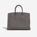 Pre-owned Hermès bag Birkin 35 Togo Etain Grey Back | Sell your designer bag on Saclab.com
