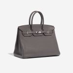 Pre-owned Hermès bag Birkin 35 Togo Etain Grey Side Front | Sell your designer bag on Saclab.com
