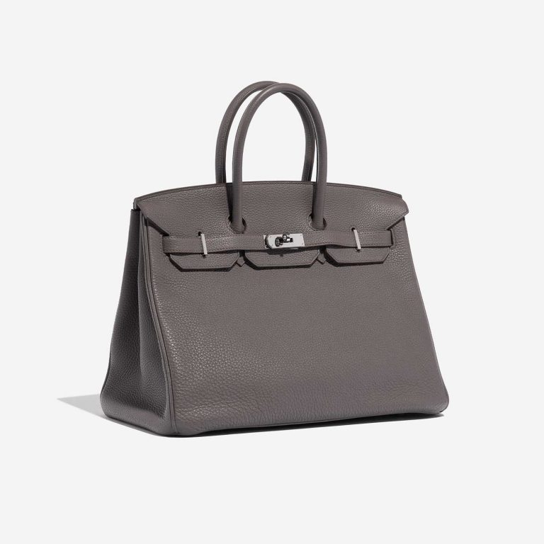 Pre-owned Hermès Tasche Birkin 35 Togo Etain Grey Side Front | Verkaufen Sie Ihre Designer-Tasche auf Saclab.com