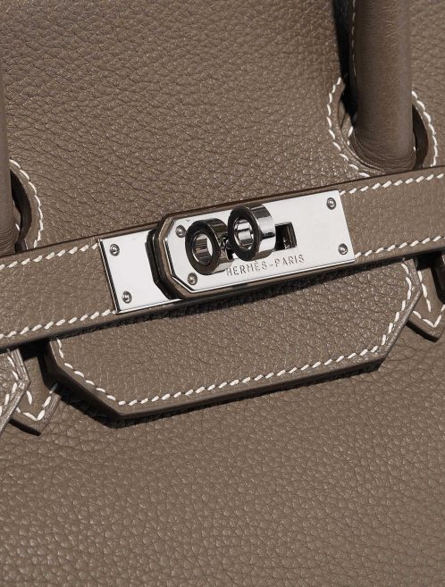 Pre-owned Hermès bag Birkin 35 Togo Etoupe Grey Closing System | Sell your designer bag on Saclab.com
