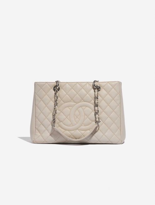 Pre-owned Chanel bag Shopping Tote GST Caviar Cream Beige Front | Sell your designer bag on Saclab.com