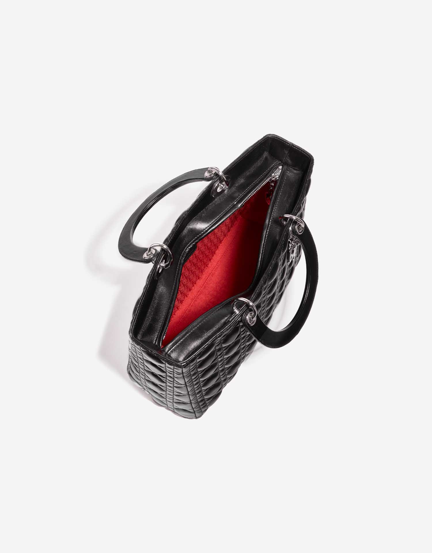 Pre-owned Dior bag Lady Large Calf Black Black Inside | Sell your designer bag on Saclab.com