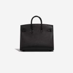 Pre-owned Hermès bag Birkin Faubourg 20 Midnight Matte Alligator / Veau madame / Chevre Mysore / Veau Monsieur / Black / Jaune Ambre / Orange H Black Back | Sell your designer bag on Saclab.com