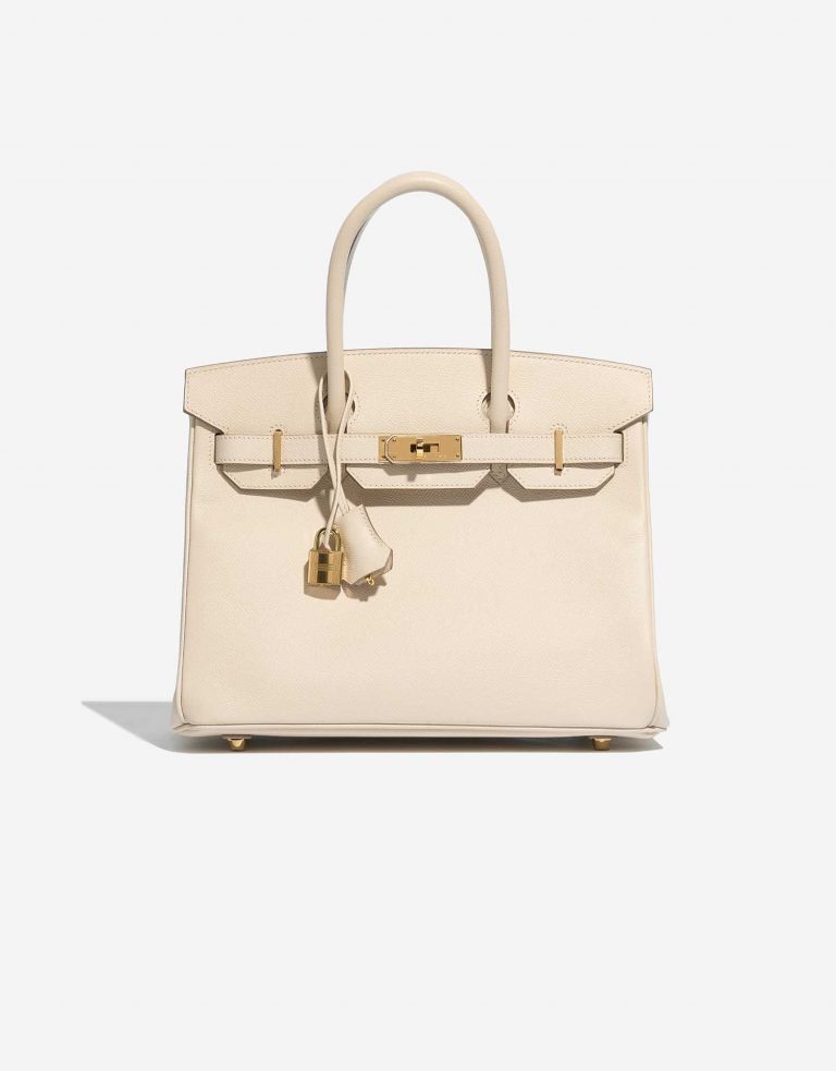 Pre-owned Hermès bag Birkin 30 Epsom Craie Beige Front | Sell your designer bag on Saclab.com