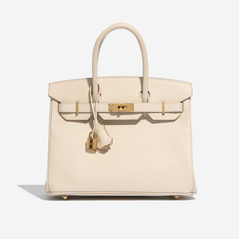 Pre-owned Hermès bag Birkin 30 Epsom Craie Beige Front | Sell your designer bag on Saclab.com