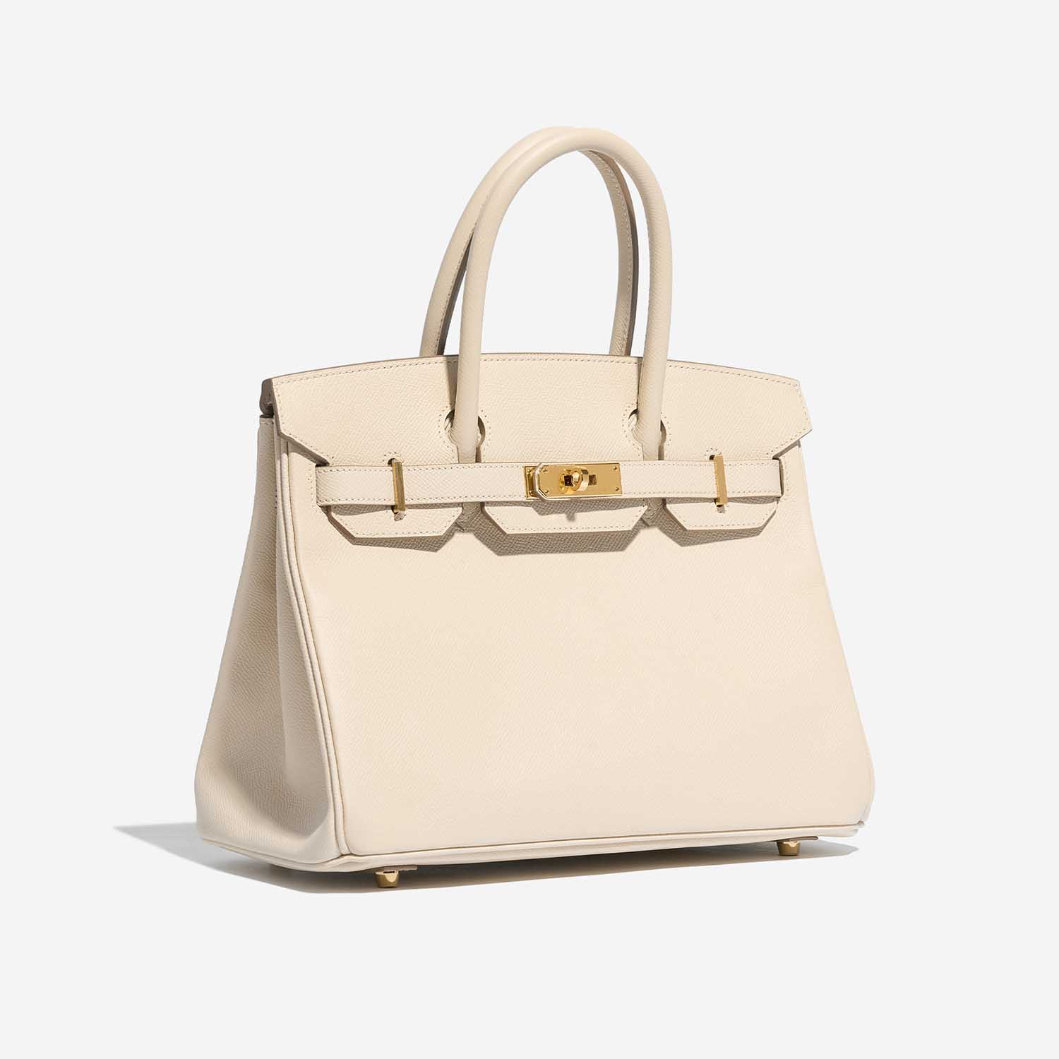 Pre-owned Hermès bag Birkin 30 Epsom Craie Beige Side Front | Sell your designer bag on Saclab.com
