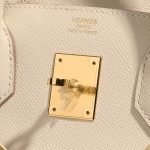 Pre-owned Hermès bag Birkin 30 Epsom Craie Beige Logo | Sell your designer bag on Saclab.com