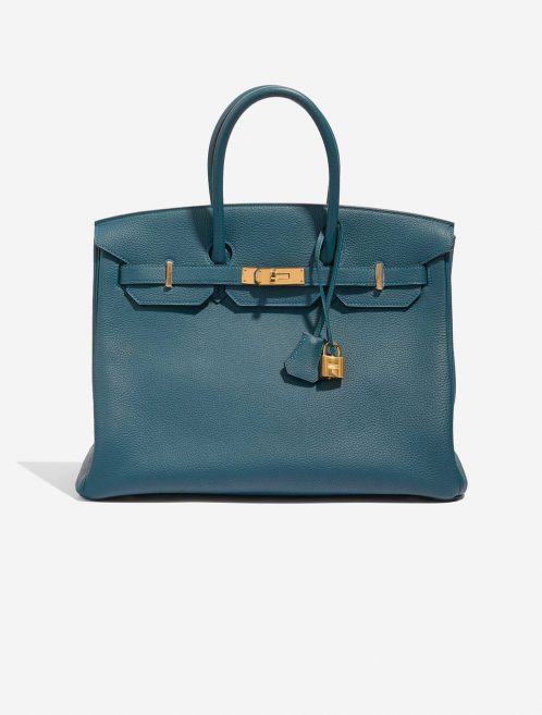 Sac Hermès d'occasion Birkin 35 Togo Blue Colvert Blue Front | Vendez votre sac de créateur sur Saclab.com