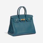 Pre-owned Hermès bag Birkin 35 Togo Blue Colvert Blue Side Front | Sell your designer bag on Saclab.com