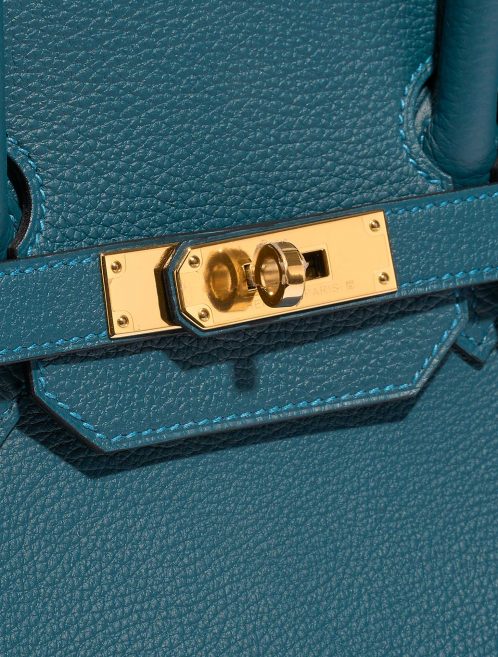 Pre-owned Hermès bag Birkin 35 Togo Blue Colvert Blue Closing System | Sell your designer bag on Saclab.com