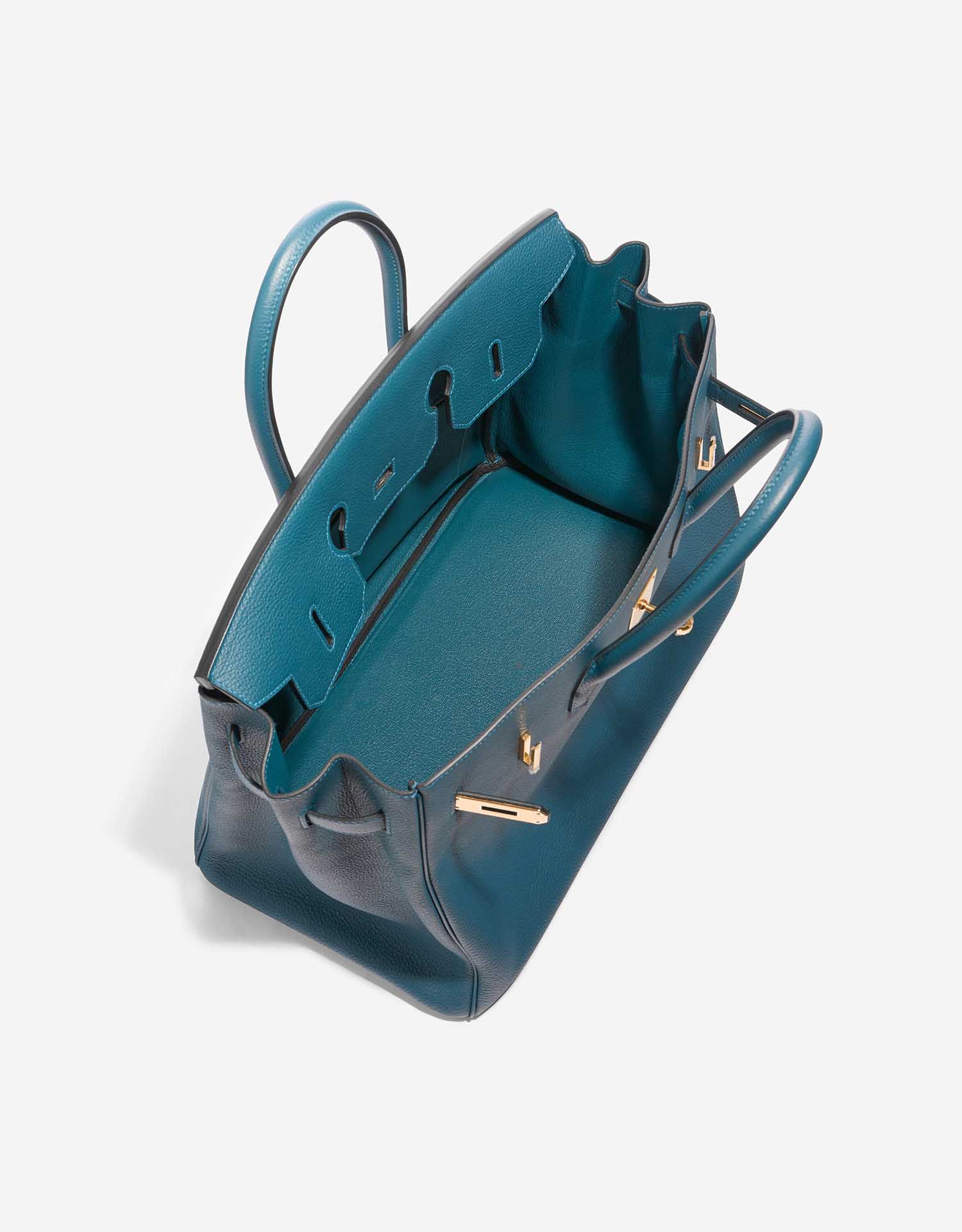 Pre-owned Hermès bag Birkin 35 Togo Blue Colvert Blue Inside | Sell your designer bag on Saclab.com