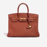 Pre-owned Hermès bag Birkin 35 Togo Cuivre Brown Front | Sell your designer bag on Saclab.com