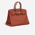 Pre-owned Hermès bag Birkin 35 Togo Cuivre Brown Side Front | Sell your designer bag on Saclab.com