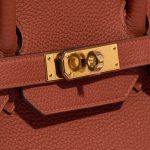 Pre-owned Hermès bag Birkin 35 Togo Cuivre Brown Closing System | Sell your designer bag on Saclab.com
