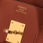 Pre-owned Hermès bag Birkin 35 Togo Cuivre Brown Logo | Sell your designer bag on Saclab.com