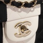 Pre-owned Chanel bag Timeless Medium Lamb Black / White Black, White Closing System | Sell your designer bag on Saclab.com