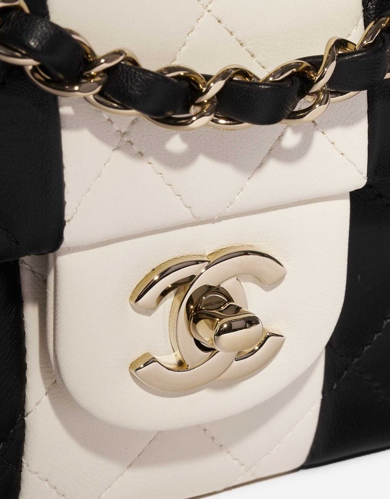 Pre-owned Chanel bag Timeless Medium Lamb Black / White Black Front | Sell your designer bag on Saclab.com