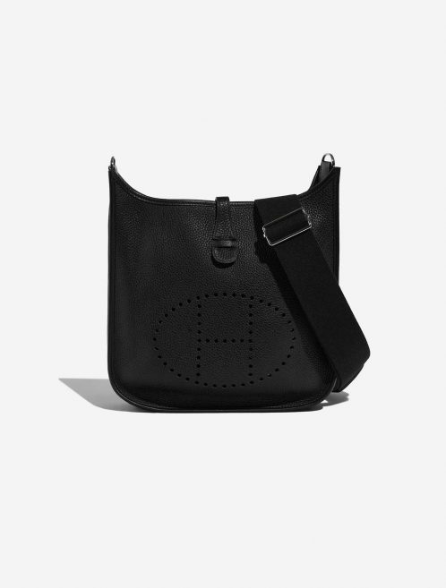 Pre-owned Hermès Tasche Evelyne 29 Clemence Schwarz Schwarz Front | Verkaufen Sie Ihre Designer-Tasche auf Saclab.com