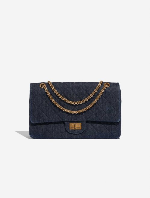 Pre-owned Chanel bag 2.55 Reissue 227 Denim Blue Blue Front | Sell your designer bag on Saclab.com