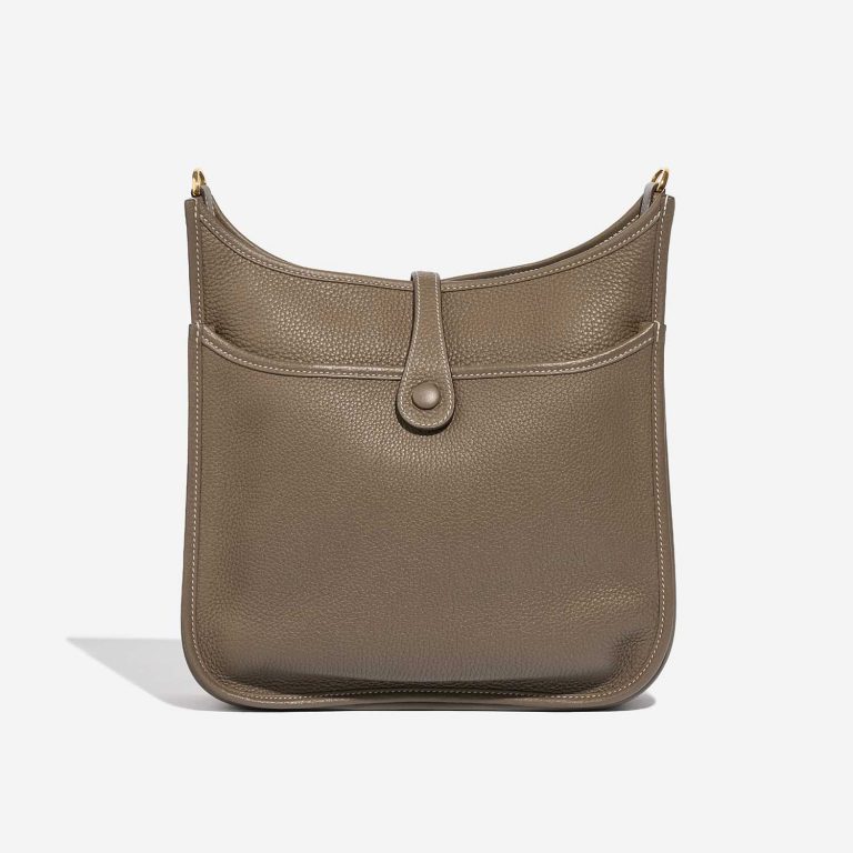 Pre-owned Hermès Tasche Evelyne 29 Taurillon Clemence Etoupe Beige Back | Verkaufen Sie Ihre Designer-Tasche auf Saclab.com