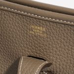 Pre-owned Hermès bag Evelyne 29 Taurillon Clemence Etoupe Beige Logo | Sell your designer bag on Saclab.com