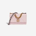 Pre-owned Chanel bag 19 WOC Lamb Light Rose Rose Front | Sell your designer bag on Saclab.com