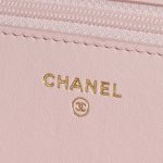 Pre-owned Chanel bag 19 WOC Lamb Light Rose Rose Logo | Sell your designer bag on Saclab.com
