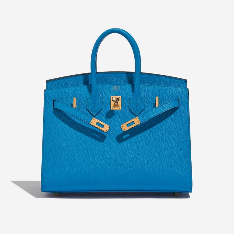 Pre-owned Hermès bag Birkin 25 Epsom Blue Frida Blue Front Open | Sell your designer bag on Saclab.com