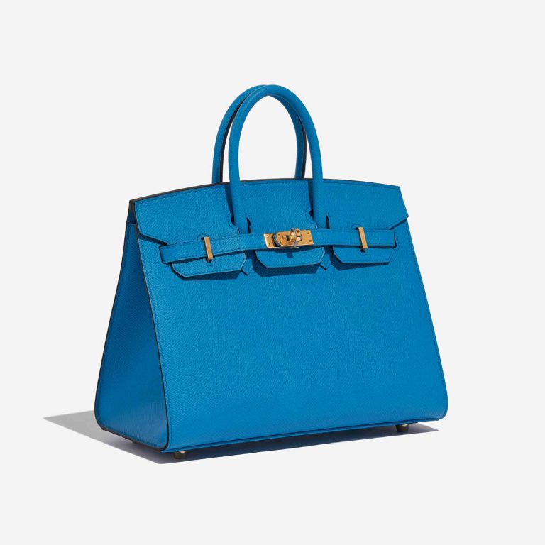 Pre-owned Hermès bag Birkin 25 Epsom Blue Frida Blue Side Front | Sell your designer bag on Saclab.com