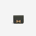 Pre-owned Hermès bag Constance Slim Wallet Epsom Vert de Gris Green Front | Sell your designer bag on Saclab.com