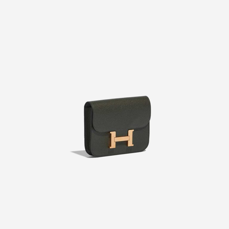 Pre-owned Hermès bag Constance Slim Wallet Epsom Vert de Gris Green Side Front | Sell your designer bag on Saclab.com