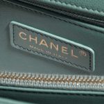Pre-owned Chanel bag Timeless Handle Medium Caviar Mint Green Green Logo | Sell your designer bag on Saclab.com