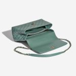 Pre-owned Chanel bag Timeless Handle Medium Caviar Mint Green Green Inside | Sell your designer bag on Saclab.com