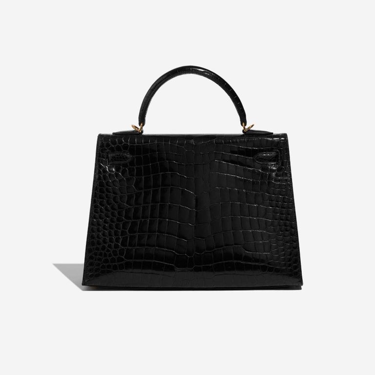 Occasion Sac Hermès Kelly 32 Porosus Crocodile Noir Noir Dos | Vendre votre sac de créateur sur Saclab.com