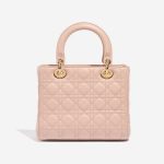 Pre-owned Dior bag Lady Medium Calf Light Pink Rose Back | Sell your designer bag on Saclab.com