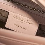 Pre-owned Dior bag Lady Medium Calf Light Pink Rose Logo | Sell your designer bag on Saclab.com