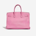 Pre-owned Hermès bag Birkin 35 Clemence Bubblegum Pink Back | Sell your designer bag on Saclab.com