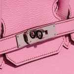 Pre-owned Hermès bag Birkin 35 Clemence Bubblegum Pink Closing System | Sell your designer bag on Saclab.com
