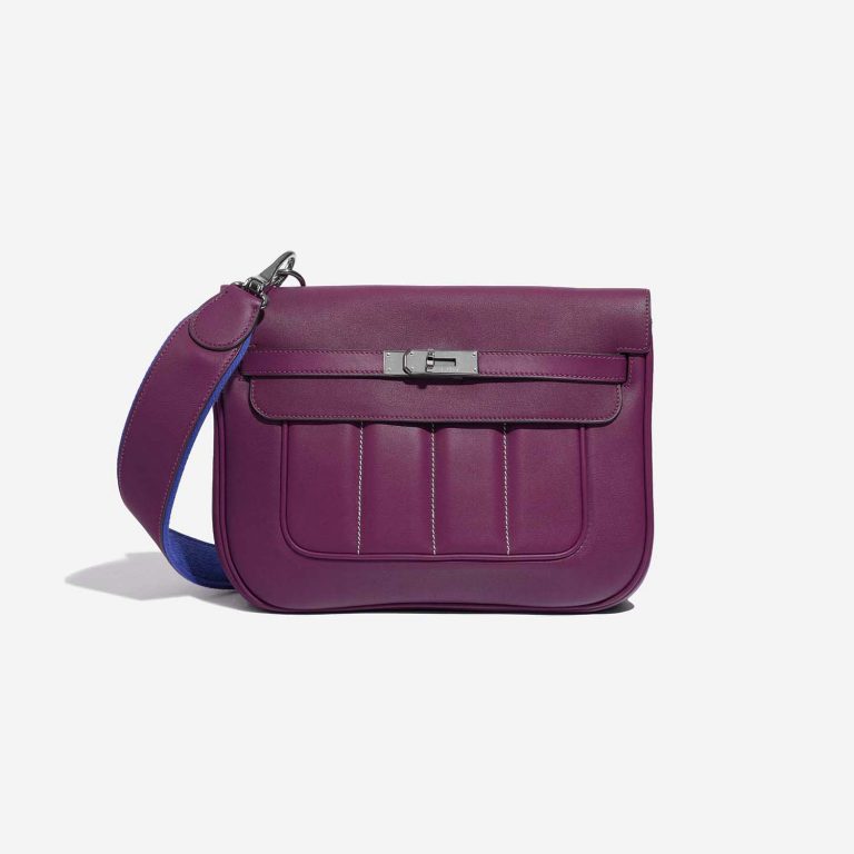 Pre-owned Hermès bag Berline 28 Swift Anemone Violet Front | Sell your designer bag on Saclab.com