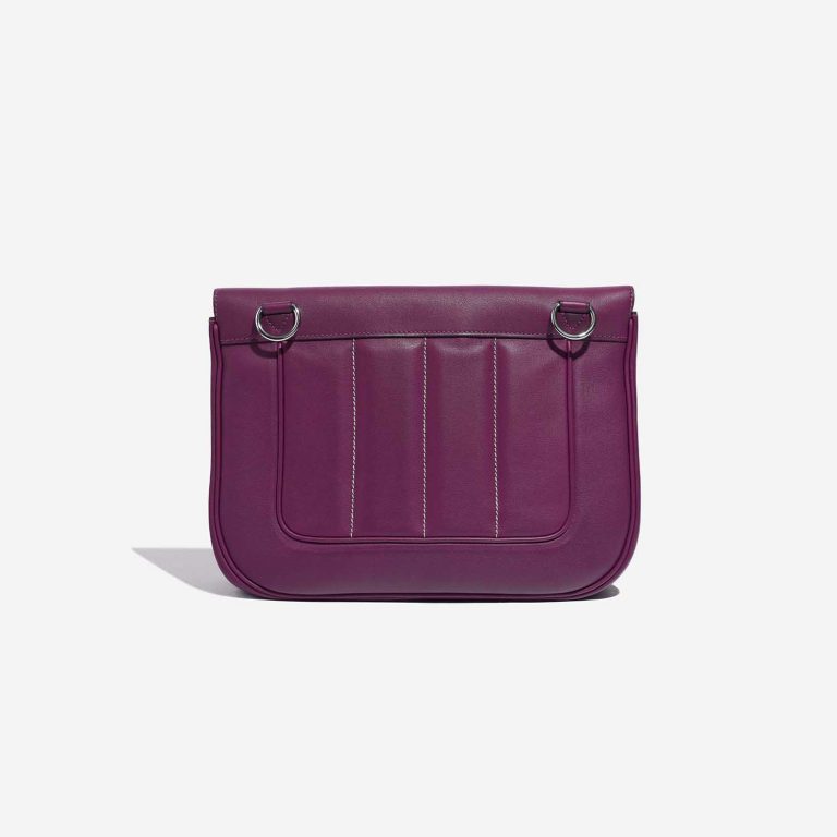 Pre-owned Hermès bag Berline 28 Swift Anemone Violet Back | Sell your designer bag on Saclab.com