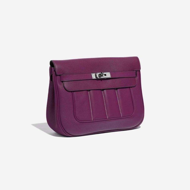 Pre-owned Hermès bag Berline 28 Swift Anemone Violet Side Front | Sell your designer bag on Saclab.com