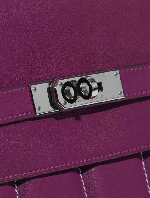 Pre-owned Hermès bag Berline 28 Swift Anemone Violet Closing System | Sell your designer bag on Saclab.com