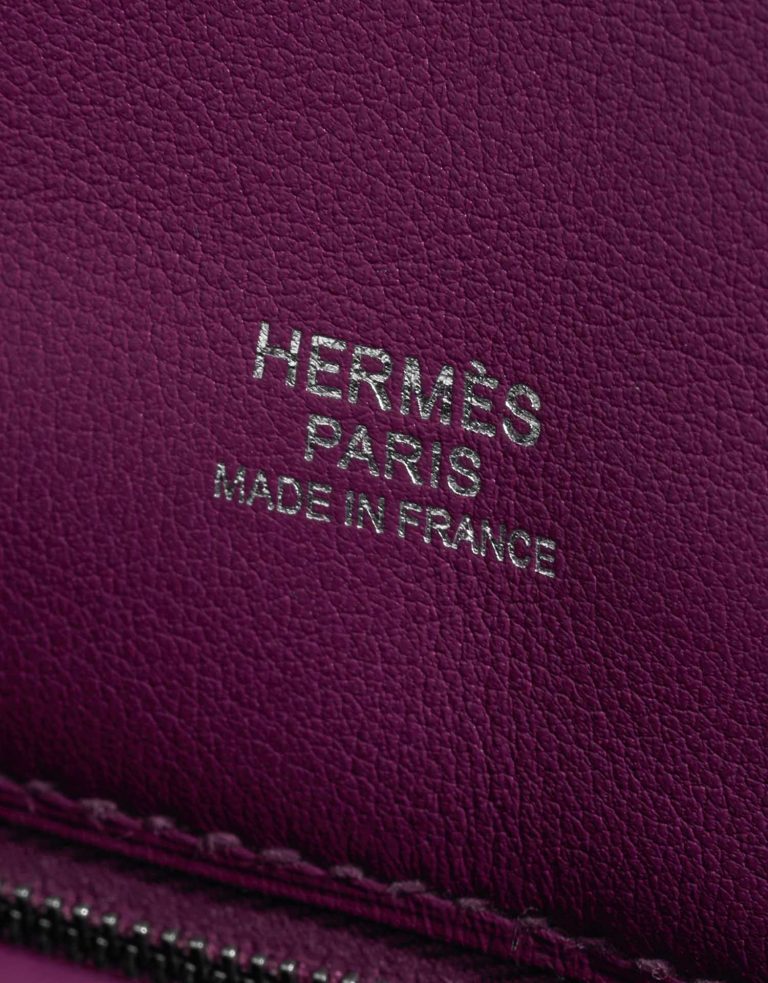 Pre-owned Hermès bag Berline 28 Swift Anemone Violet Logo | Sell your designer bag on Saclab.com