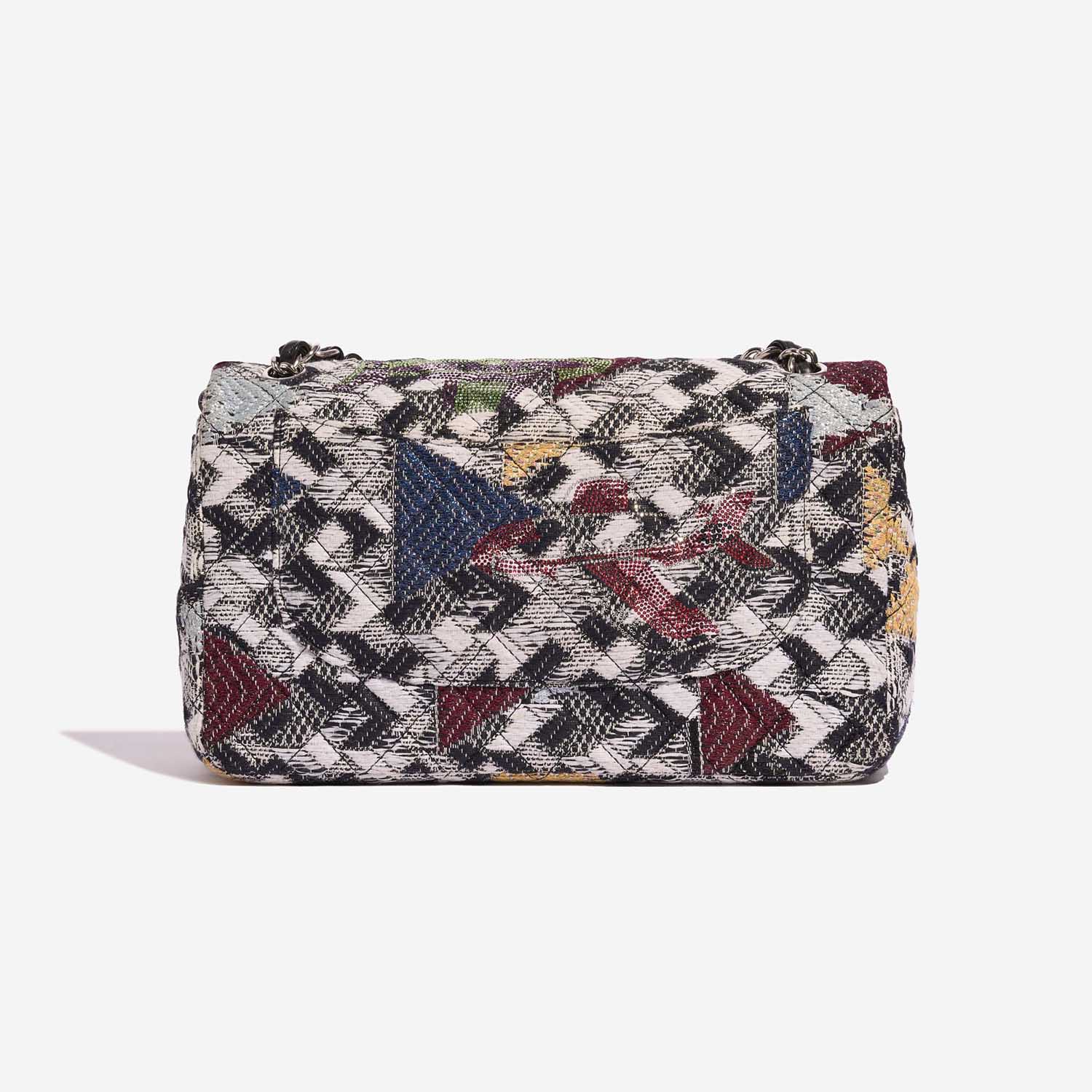 Gebrauchte Chanel Tasche Timeless Jumbo Tweed / Strass Multicolour Multicolour Back | Verkaufen Sie Ihre Designer-Tasche auf Saclab.com
