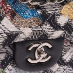 Pre-owned Chanel bag Timeless Jumbo Tweed / Rhinestone Multicolour Multicolour Closing System | Sell your designer bag on Saclab.com